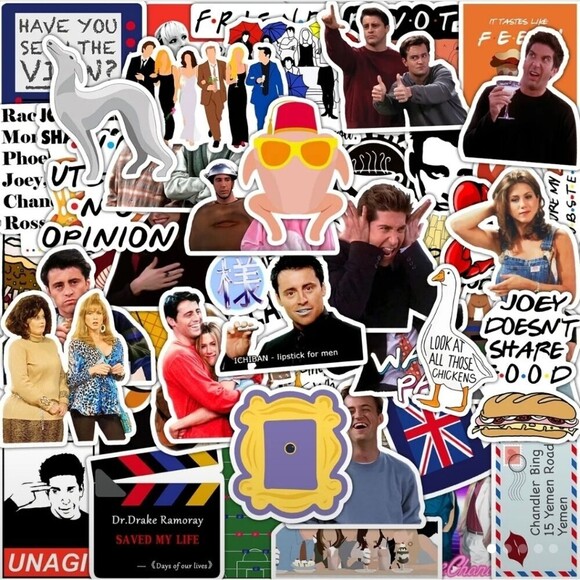 50 pc FRIENDS show stickers collection - Picture 1 of 4